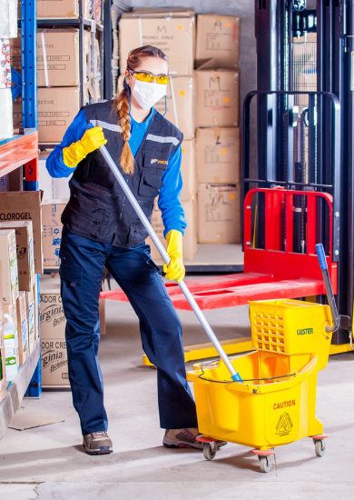 About cleaning services mop